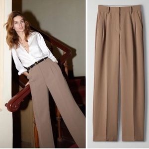 Aritzia Wilfred effortless pant grey taupe size 0